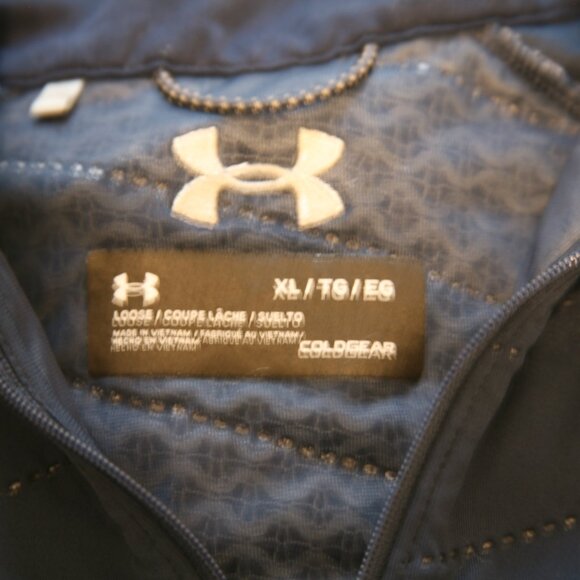Under Armour Coldgear Men's Quarter-Zip Pullover Jacket, Size XLarge, Navy Blue - Picture 2 of 3